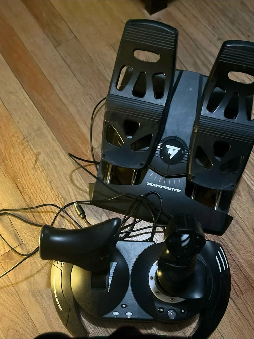 🔥Thrustmaster Black Flight Yoke, Rudder Pedals & Joystick Bundle - Black